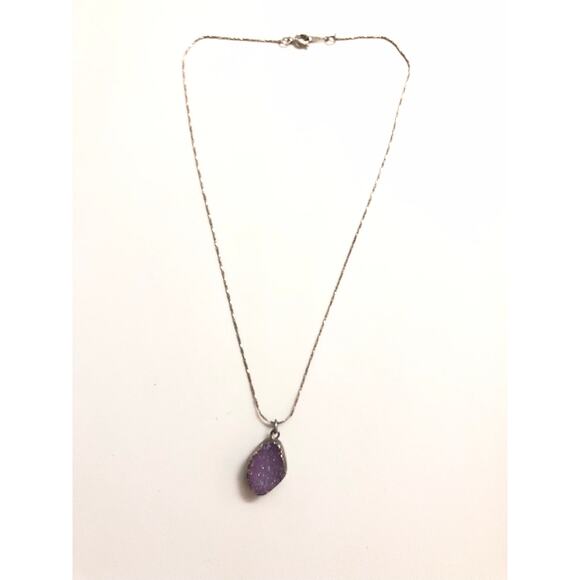 Artisan Amethyst Geode Necklace - Picture 9 of 9